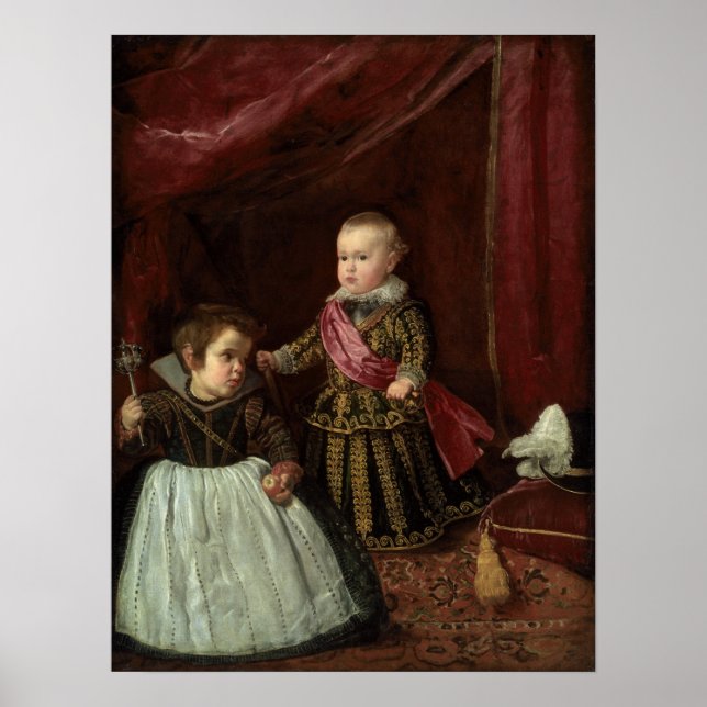 Velázquez - Don Baltasar Carlos med en dvärf Poster (Framsidan)