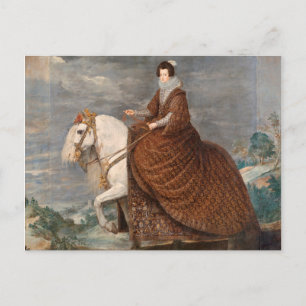Velazquez - drottning Isabel av Bourbon Equestrian Helg Vykort