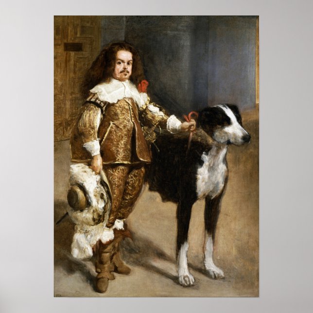 Velázquez - en fool med Hund 1650 Poster (Framsidan)