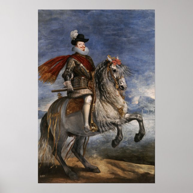 Velázquez - Equestrian Philip III 1631 Poster (Framsidan)