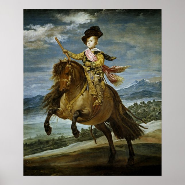 Velázquez - Equestrian Prince Baltasar Carlos 1635 Poster (Framsidan)