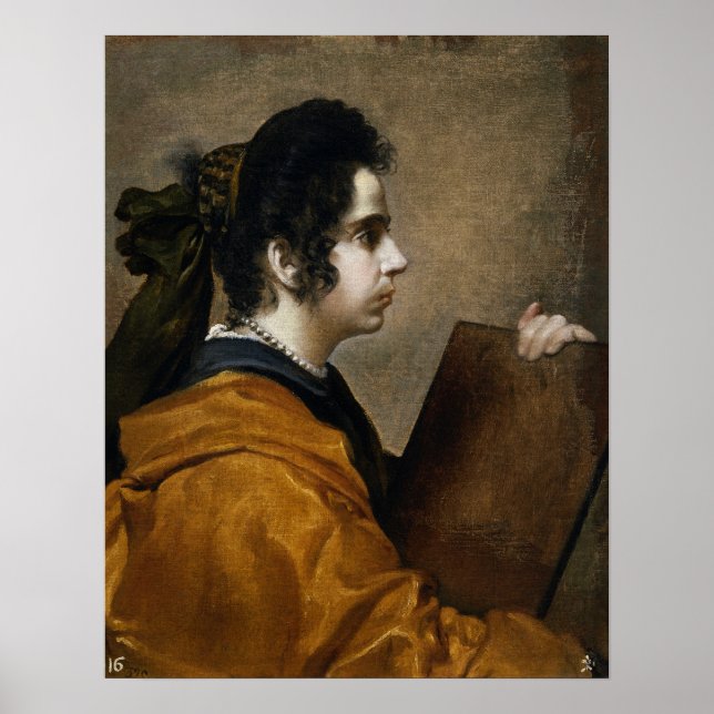 Velázquez - konstnärens fru i förklädnad som sibyl poster (Framsidan)