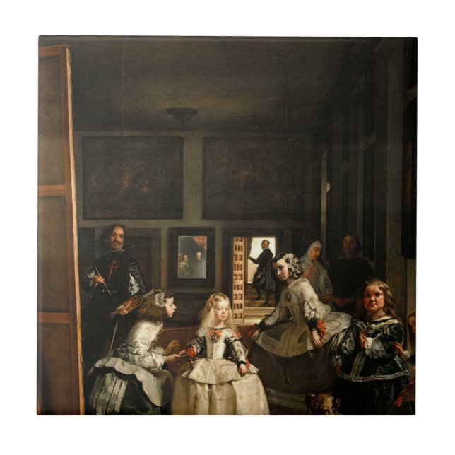 VELAZQUEZ - Las Meninas 1656 Kakelplatta (Framsidan)