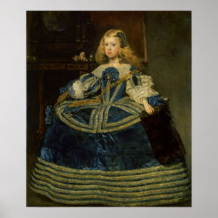 Velázquez - Margarita Teresa i en blå klänning Poster