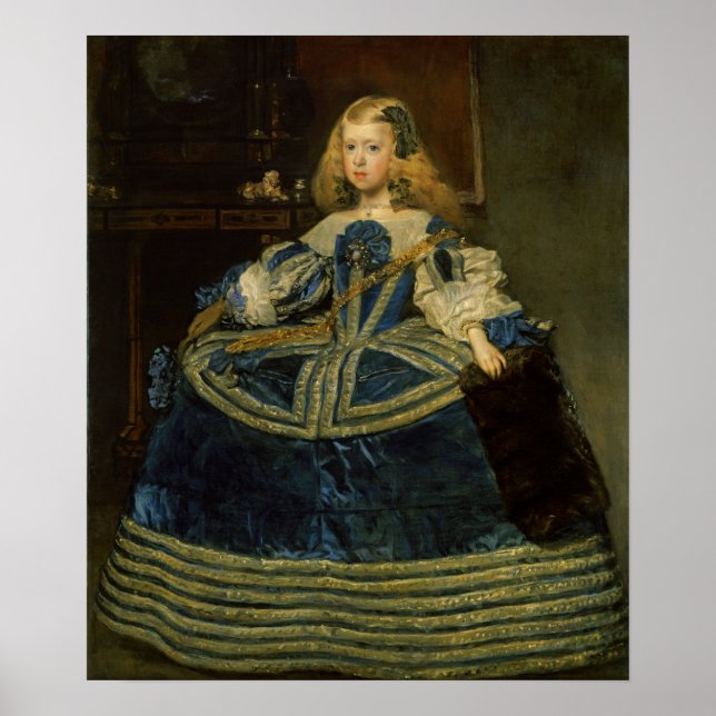 Velázquez - Margarita Teresa i en blå klänning Poster (Framsidan)