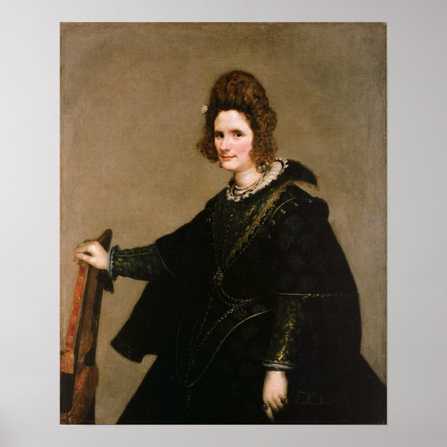 Velázquez - Porträtt i Dam Poster (Framsidan)