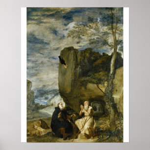 Velázquez - Saint Anthony First Hermit Paul Poster