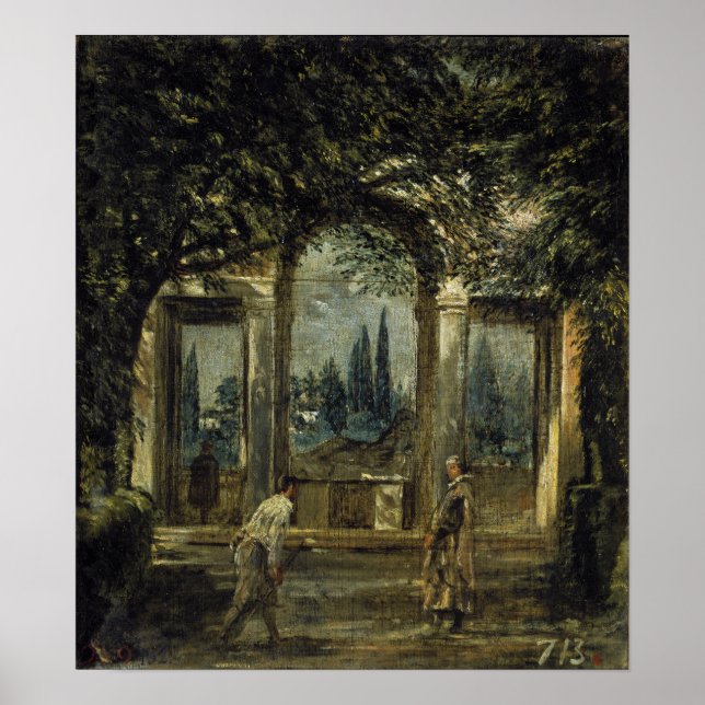 Velázquez - Villa Medici in Rom Ariadne Pavilion Poster (Framsidan)
