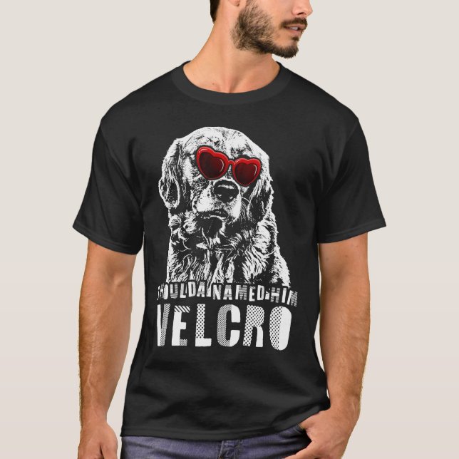 Velcro Golden Retriever Hund T Shirt (Framsida)