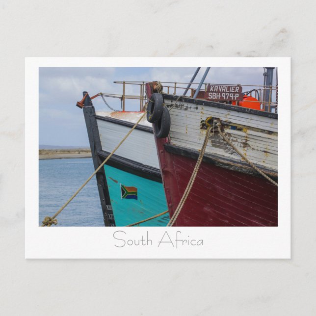 Velddrif Väster Harbor Boats South Afrika SA Vykort (Framsida)