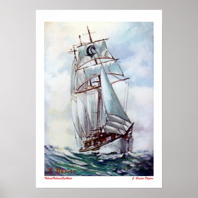 Velero/Veleiro/Segelbåt Poster (Framsidan)