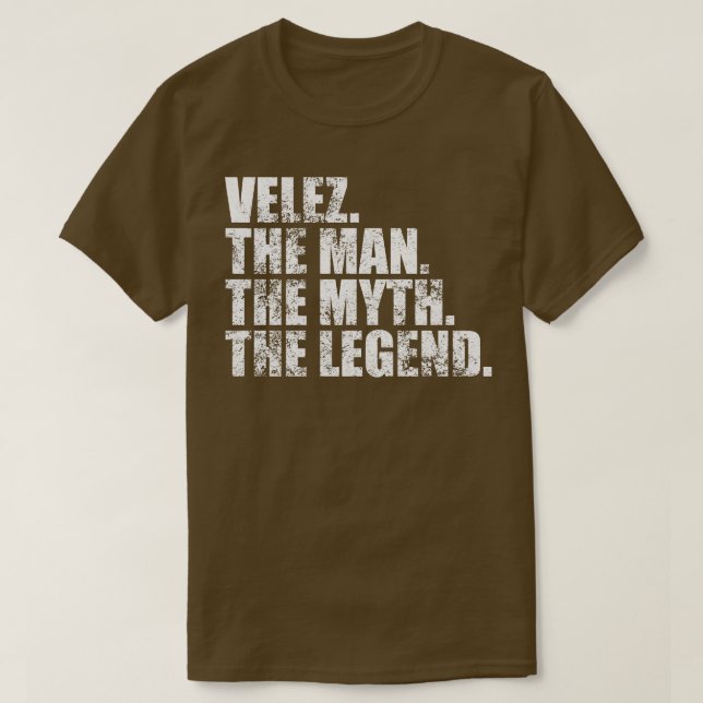 Velez-familjen namn Velez efternamn Velez Surna T Shirt (Design framsida)