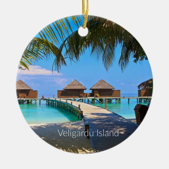 Veligardu Island, Maldives Julgransprydnad Keramik (Framsidan)