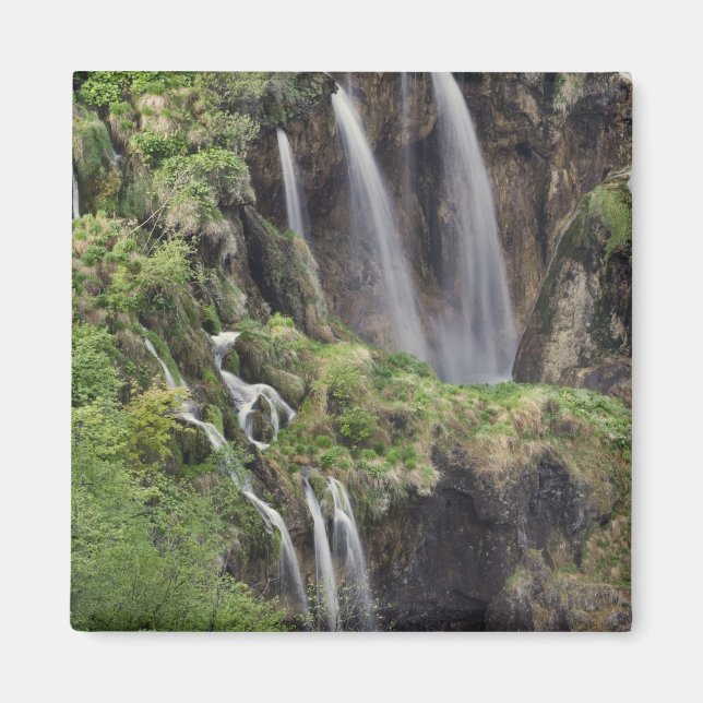 Veliki Slap (Waterfall) Plitvice Sjöar National Magnet (Framsidan)