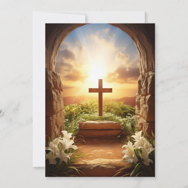 Velikonočne voščilnice z verskim sporočilom julkort (Framsida)