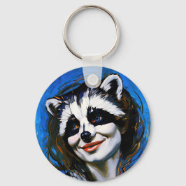 ’Velka Teyani’ Whispering Raccoon Trickster Nyckelring