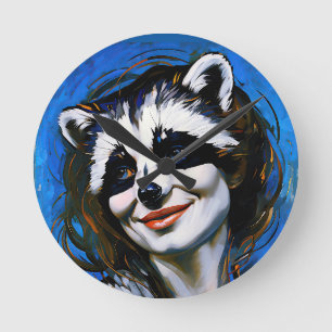 ’Velka Teyani’ Whispering Raccoon Trickster Rund Klocka