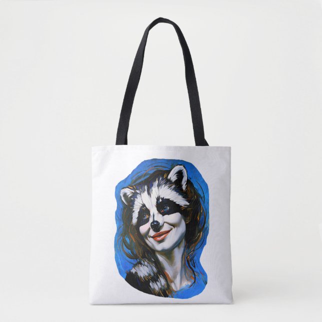’Velka Teyani’ Whispering Raccoon Trickster Tygkasse (Framsida)
