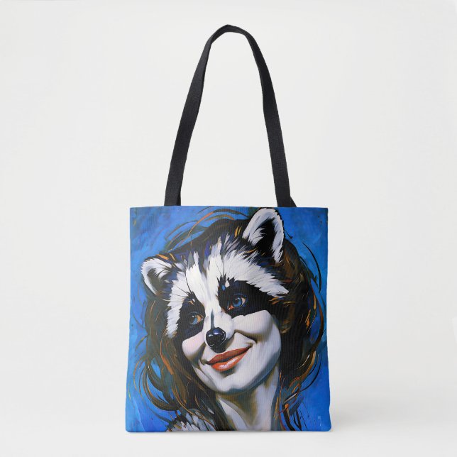 ’Velka Teyani’ Whispering Raccoon Trickster Tygkasse (Framsida)