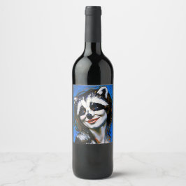 ’Velka Teyani’ Whispering Raccoon Trickster Vinflaska Etikett