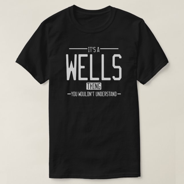 Vells roliga efternamn t shirt (Design framsida)