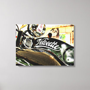Velocette M-serien veteranmotorcykel Canvastryck