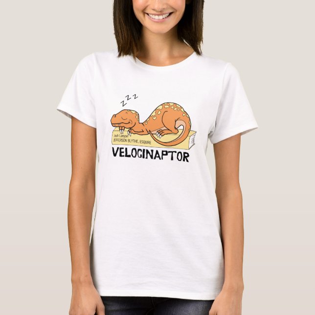 Velocinaptor t-skjorta (färgdesignen) tee (Framsida)