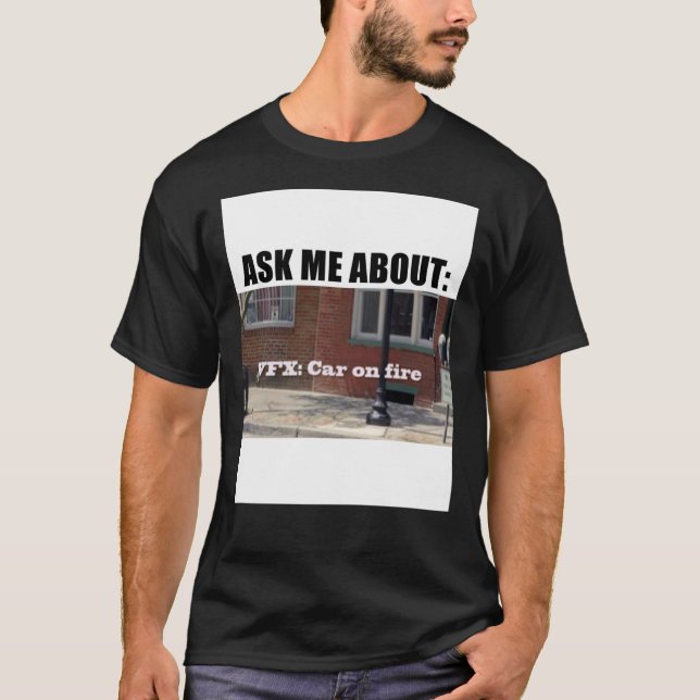 Velocipastor  Vfxcar On Fire  T-Shirt (Framsida)