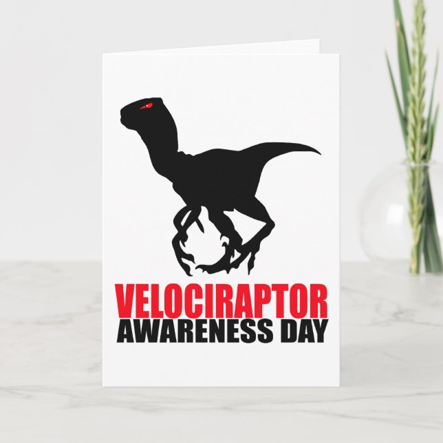 Velociraptor Awareness Day Kort (Framsida)