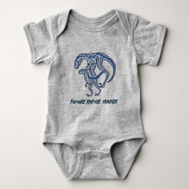 Velociraptor Dinosaur Baby Unisex Raptor T Shirt (Framsida)