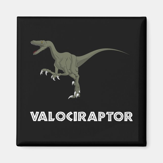 Velociraptor Dinosaur Magnet (Framsidan)