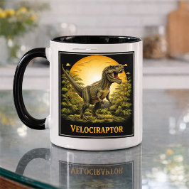 Velociraptor Dinosaur Prehistoric Moon Mugg