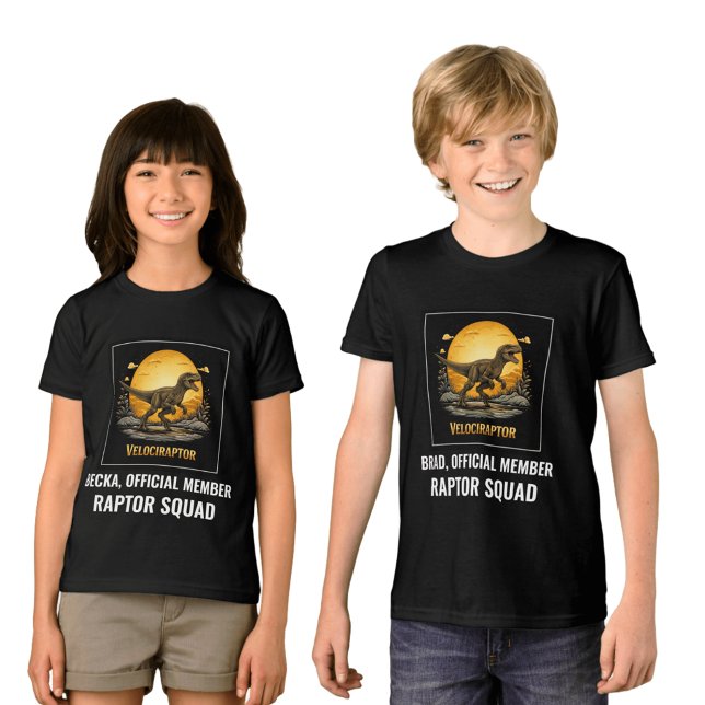 Velociraptor Dinosaur Prehistoric Moon T Shirt (Skapare uppladdad)