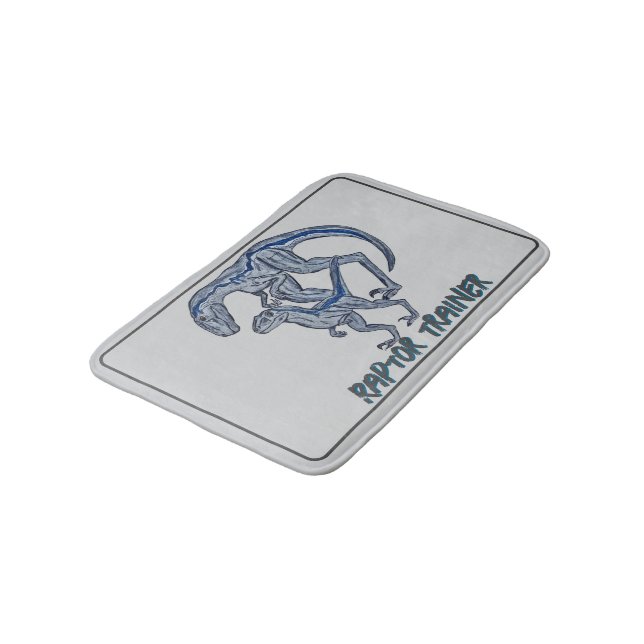 Velociraptor Dinosaur Raptor Trainer Bath Mat Badrumsmatta (Vinklad)