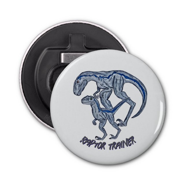 Velociraptor Dinosaur Raptor Trainer Flasköppnare (Framsidan)