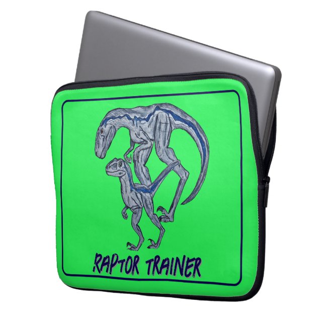 Velociraptor Dinosaur Raptor Trainer Laptop Fodral (Framsidan Vänster)