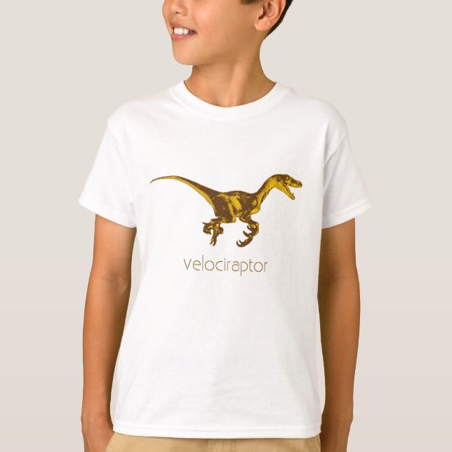 Velociraptor Dinosaur T-Shirt (Framsida)