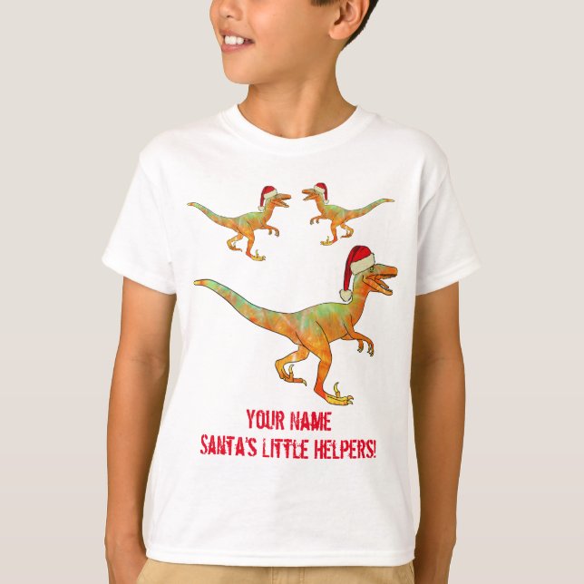 Velociraptor Funny Festive Raptor Dinosaur Slogan  T Shirt (Framsida)
