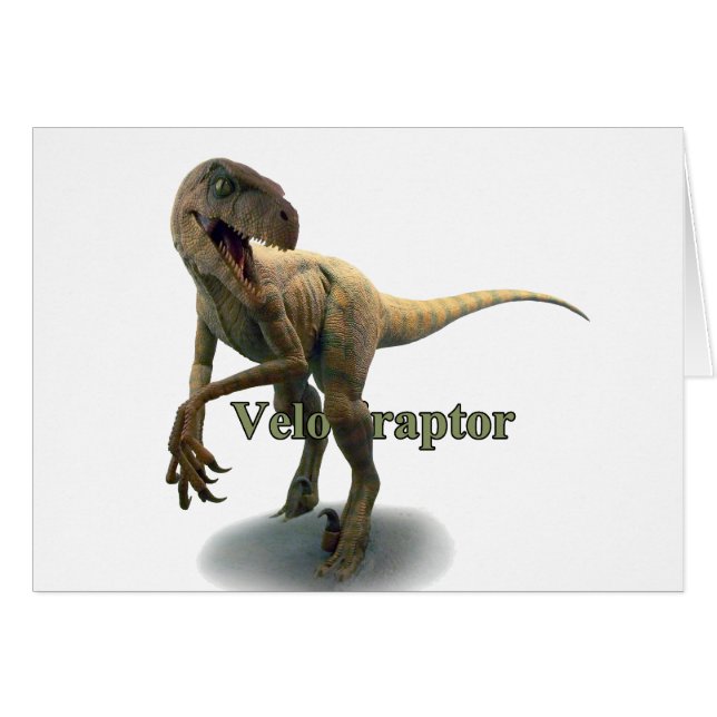 Velociraptor Hälsningskort (Framsidan Horizontal)