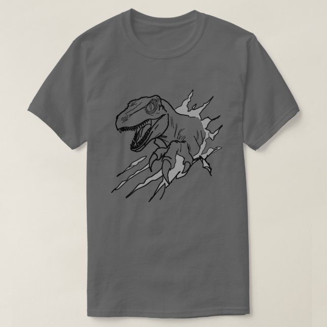 Velociraptor Linje Art T-shirt (Design framsida)
