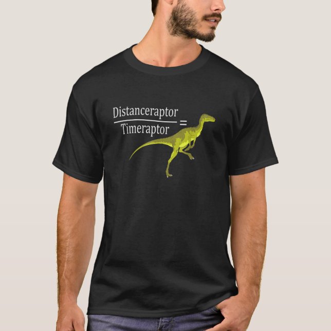 Velociraptor Math Funny Dinosaur Tee Shirt (Framsida)