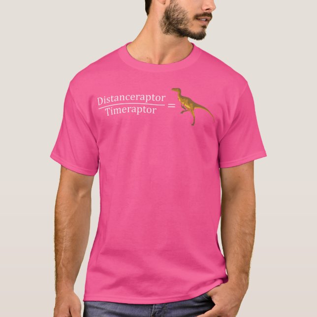 Velociraptor Math Rolig Dinosaur Hastighetsformel T Shirt (Framsida)