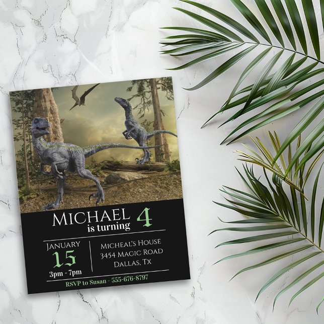 Velociraptor Raptor Dinosaur Birthday (Skapare uppladdad)