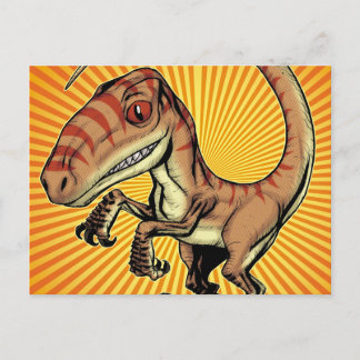Velociraptor Raptor Dinosaur från Marco D Carillo Vykort