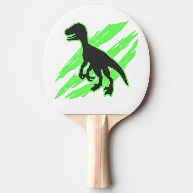 Velociraptor silhuette - Välj bakgrundsbild färg Pingisracket (Framsidan)