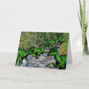 Velociraptor Skog Födelsedag från Alla Kort