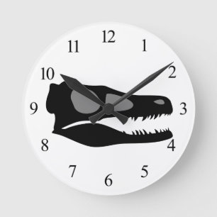 Velociraptor Skull Rund Klocka