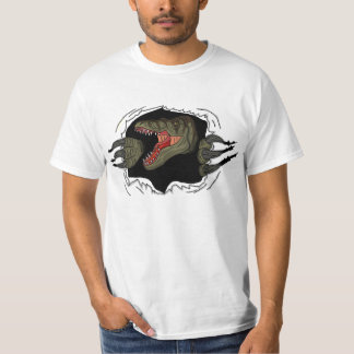 Velociraptor som river sönder till och med t-shirt