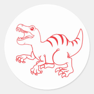 Velociraptor Sticker Runt Klistermärke