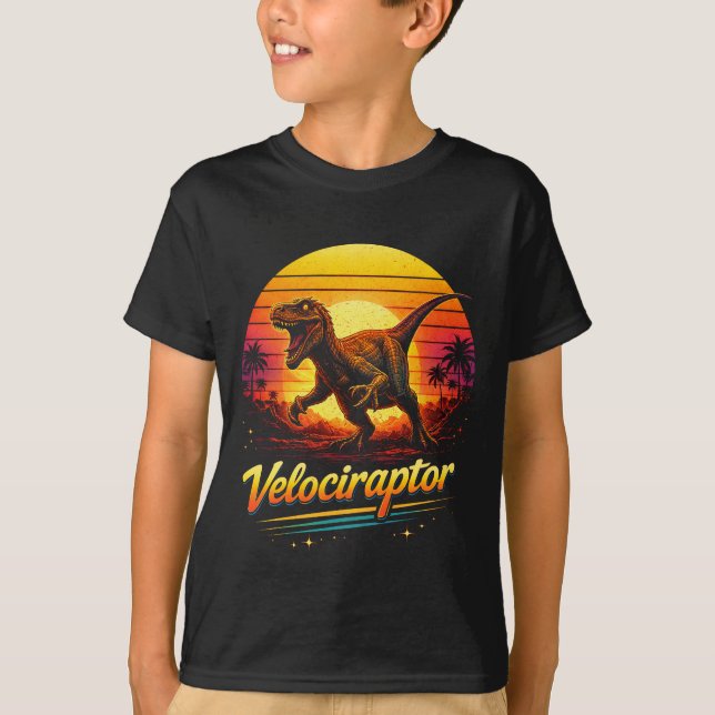 Velociraptor T Shirt (Framsida)